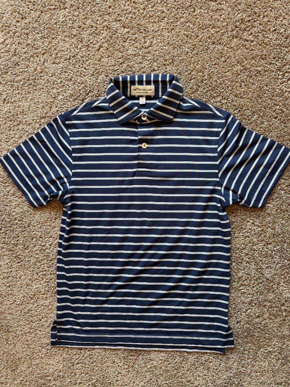 Peter Millar Boy's Youth Performance Jersey Polo, Size S (7-8)